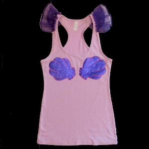 MERMAID Top . Lilac Running Shirt . Up to Adult Plus Size . Lavender Top by The Tutu Factory USA ™
