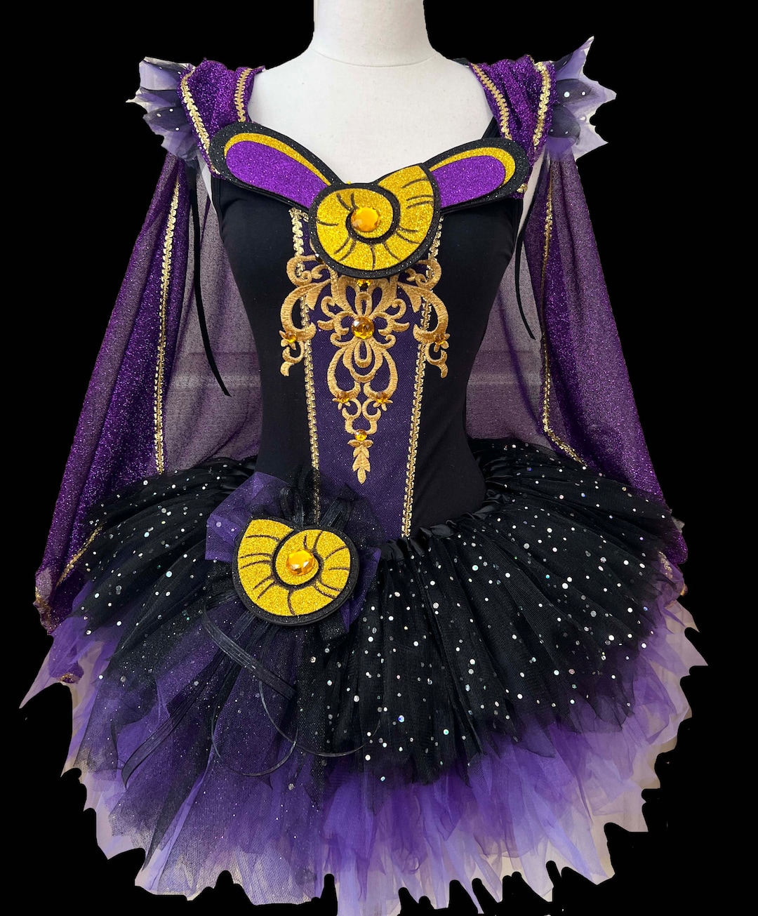 SEA WITCH Tutu up to Adult Plus Sizes Purple Sparkly Skirt