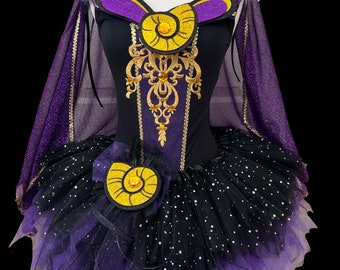 SEA WITCH Tutu .  Up to Adult Plus Sizes . Purple Sparkly Skirt . Running Tutu . Short Length 11in by The Tutu Factory ™