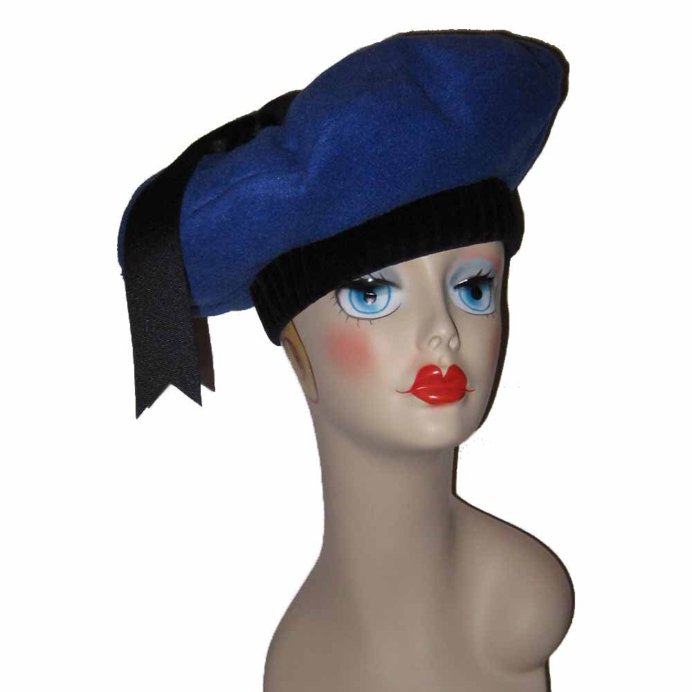 Duck Hat . Royal Blue Beret . Sailor 