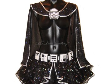 Space Trooper Running Costume . Up to Adult Plus Size . Short 11in Length . Black Skirt . Space Trooper Running Tutu  .Tutu . Belt