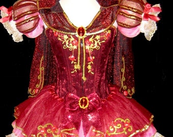 Winter Belle Corset . Teens to Adult Plus Size . Burgundy Corset . Belle . by The Tutu Factory USA™