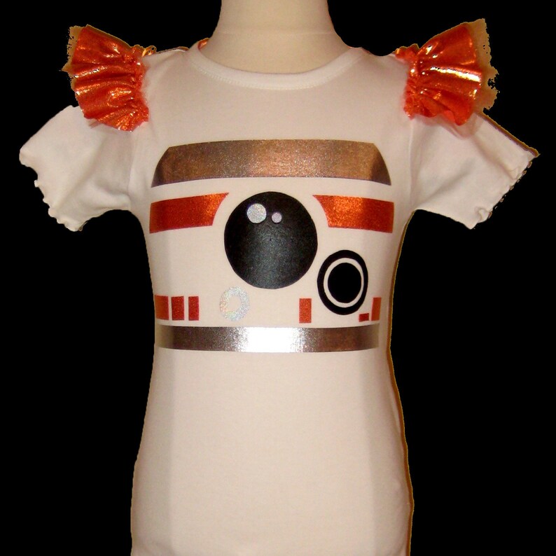 White Top Running Shirt by The Tutu Factory USA \u2122 BB8 Top Infant to Adult Plus Size