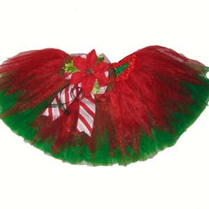 Christmas Tutu .  Up to Adult Plus Sizes . Red Tutu . Green Tutu . Elf Tutu . Short Length 11in by The Tutu Factory USA