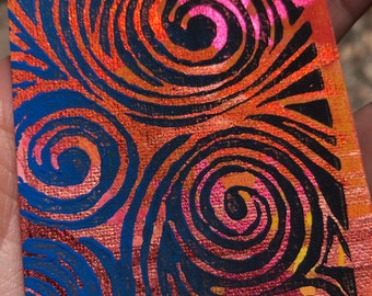 On Fire Color Changing ACEO