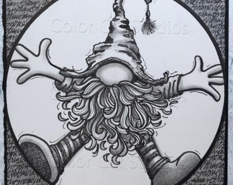 Vitruvian Gnome Sticker, Side A