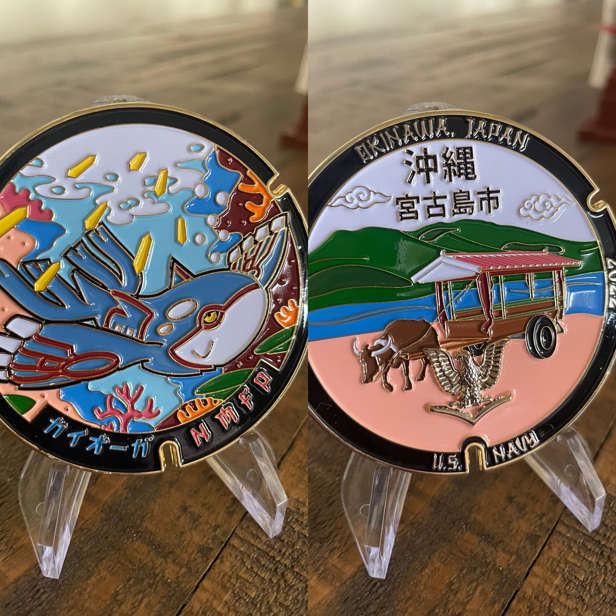 Kyogre Pokemon Manhole Challenge Coin - Featuring a Miyakojima Ox
