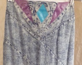 Acid Wash Denim Skirt