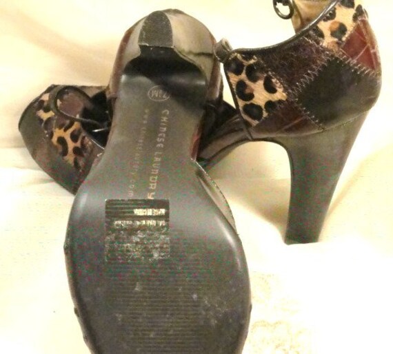 Stunning Chinese Laundry Brown Leather with leopa… - image 4