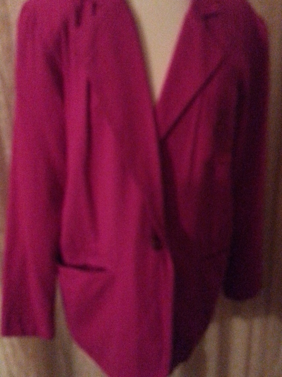 Fuchsia Raw Silk Oversize Jacket