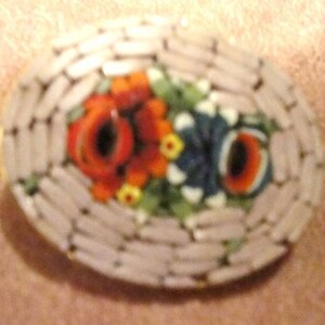 Beautiful Vintage Italian Mosaic Brooch