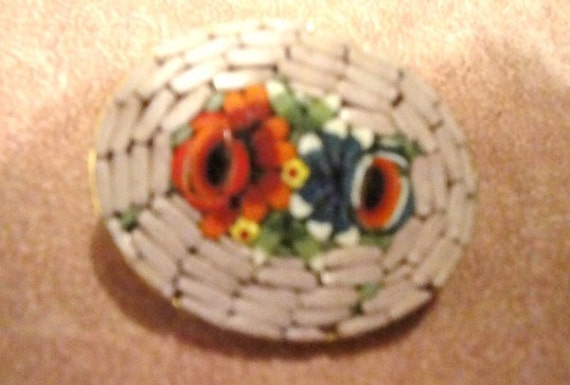 Beautiful Vintage Italian Mosaic Brooch - image 1