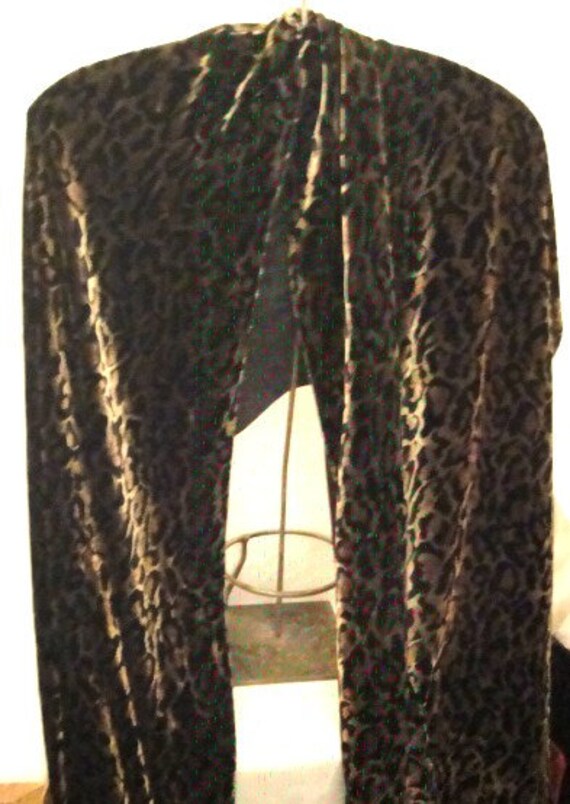 Leopard Spot Print Oblong Velour Shawl/Scarf - image 2
