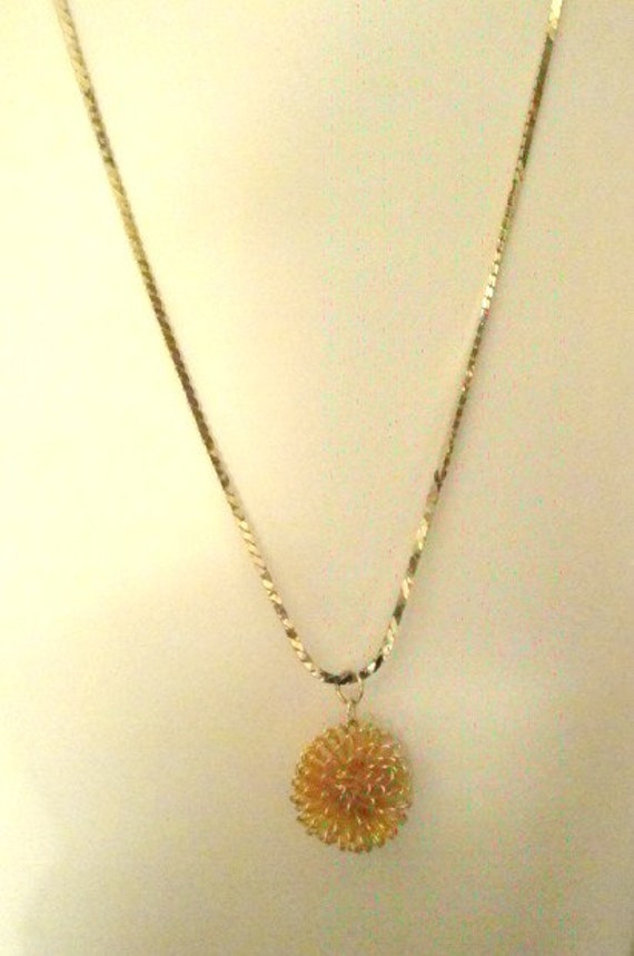 Goldtone Sunburst Necklace - image 3