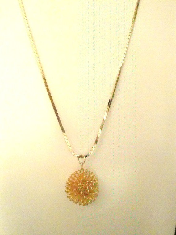 Goldtone Sunburst Necklace - image 1