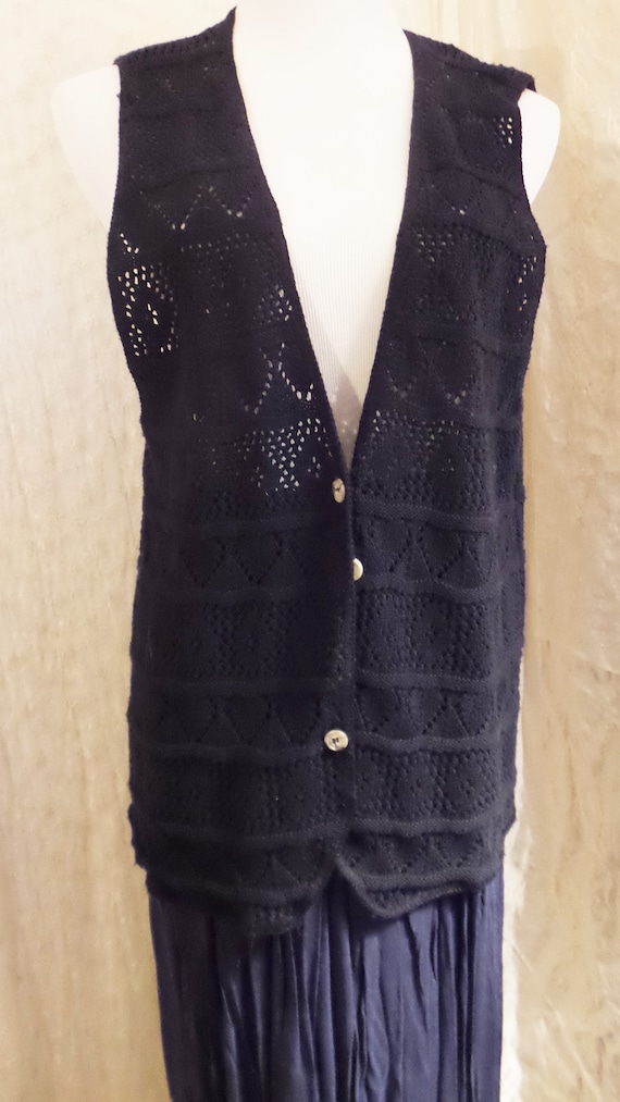 Navy Blue Knit Vest