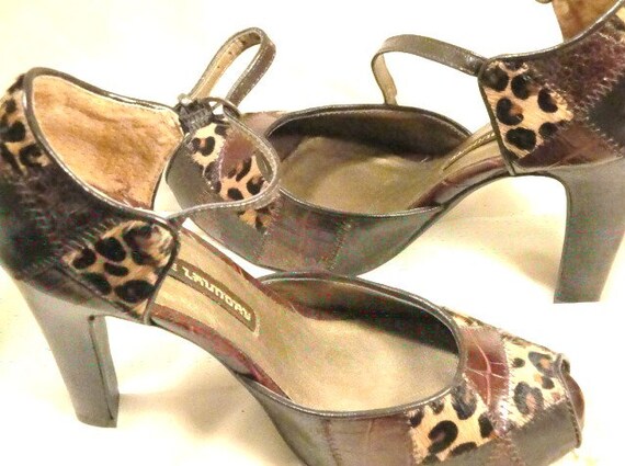 Stunning Chinese Laundry Brown Leather with leopa… - image 3