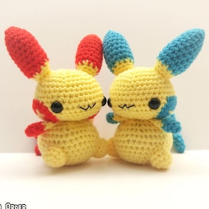 Crochet Plusle and/or Minun Inspired Chibi Pokemon