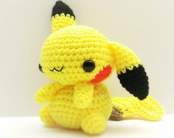 Crochet Pikachu Inspired Chibi Pokemon - Ears Up Or Down!