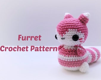 Patrón de crochet Furret - Solo patrón - Solo en inglés