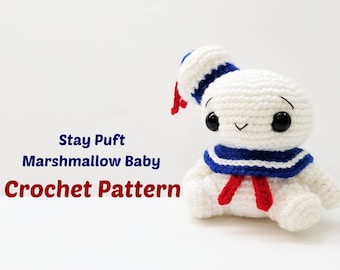 Crochet Pattern - Stay Puft Marshmallow Baby - Instant PDF Download - ENGLISH ONLY