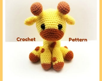 Crochet Pattern for Baby Giraffe PATTERN ONLY Etsy