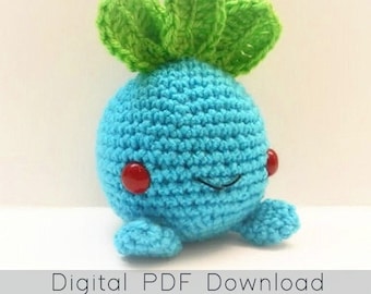 Patrón de Ganchillo Oddish - Descarga Digital Instantánea PDF - SOLO INGLÉS