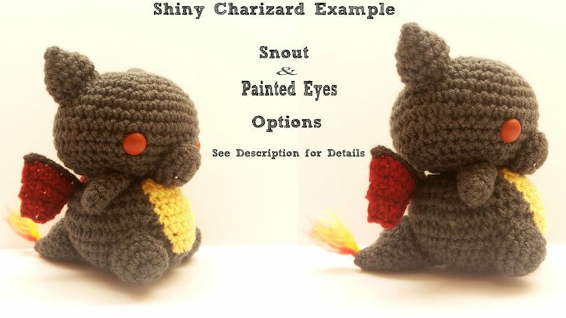 Crochet Charizard Inspired Chibi Pokemon image 5