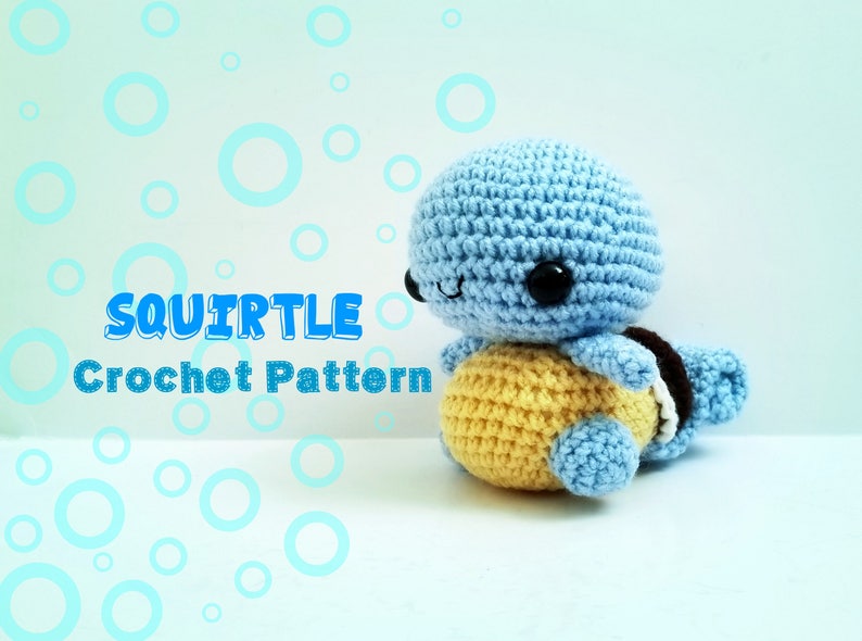 Squirtle Crochet Pattern Pattern Only image 1