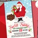 Secret Santa Invitation, Christmas Invitation, Santa, Holiday Party Invite, Gift Exchange, Digital Printable| DIY Instant Download