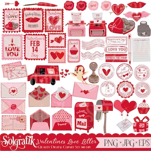 Carta de Amor de San Valentín, Correo de San Valentín,  Sellos,  Personal-Comercial uso