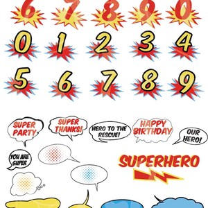 SuperHero Clip Art , Action Words,Comic Sound Effects,Super Hero bubbles clip art,comic book style, building, Commercial-Personal Use image 2