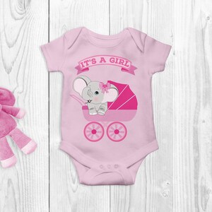 Baby girl elephant clipart, pink elephant Clipart, newborn elephant, baby shower, baby girl clipart, Personal and Commercial Use image 2