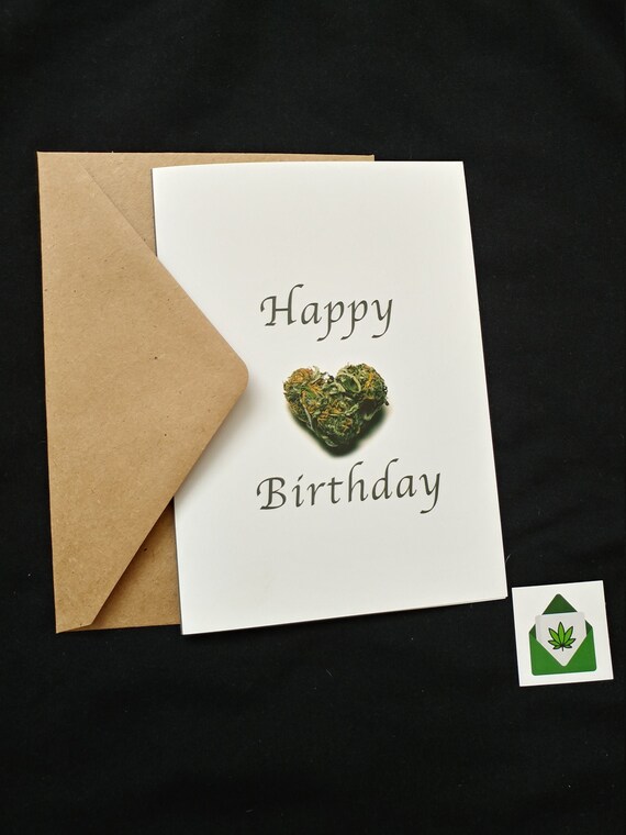 happy birthday cannabis card weed card from dope day cards etsy