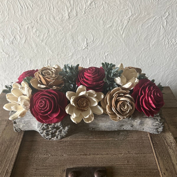 Wood Flower Arrangement Etsy