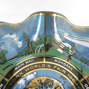 Vintage New York Worlds Fair 1964-1965 Glass Souvenir Dish image 3