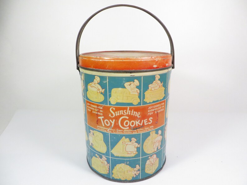 Vintage Sunshine Toy Cookies Tin Loosewiles Biscuit Company Etsy