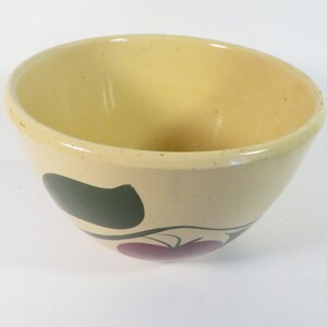 Vintage Watt Pottery Two Leaf Apple Mixing Bowl image 2