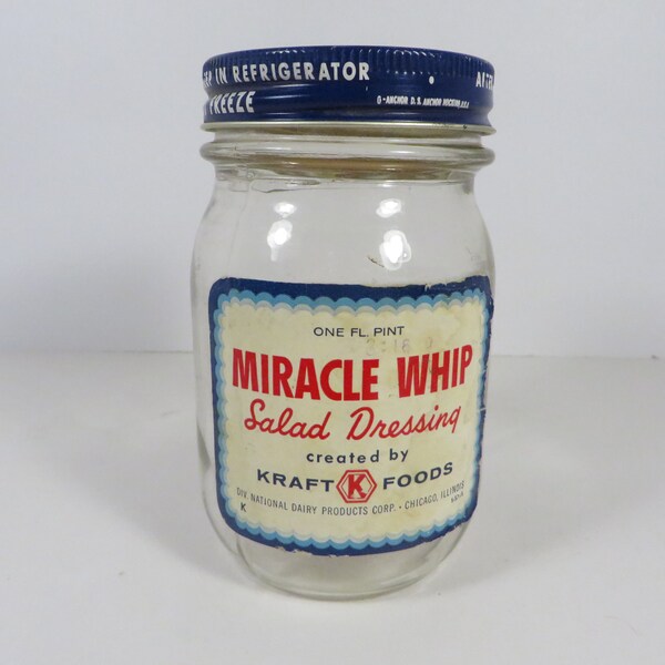 Miracle Whip Glass Etsy