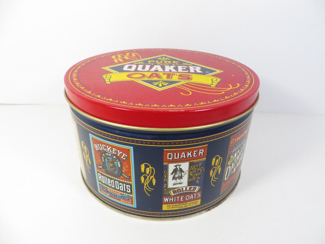 Vintage Quaker Oats Tin Container - 1983 Commerative Old Fashioned ...