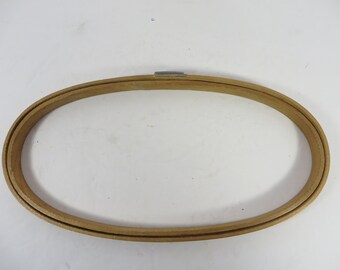 Vintage Wood Embroidery Hoop - Oval Wood Sewing Hoop