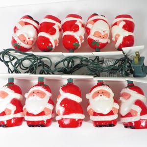 Vintage Santa Claus Christmas String Lights - Santa Claus Christmas Light Covers