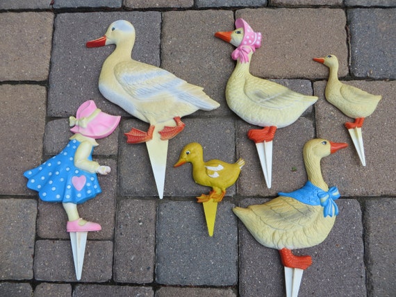 Vintage Artline Plastic Ducks Lawn Decorations Etsy