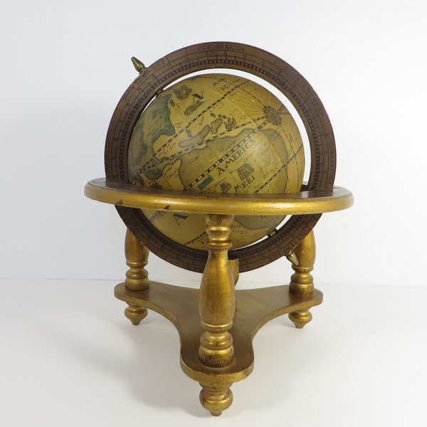 Vintage Old World Table Top Globe  - Old World Globe