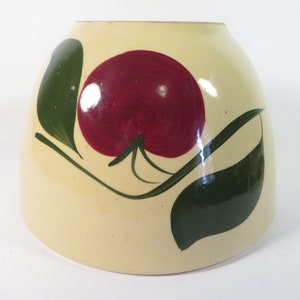 Vintage Watt Pottery Two Leaf Apple Mixing Bowl image 6