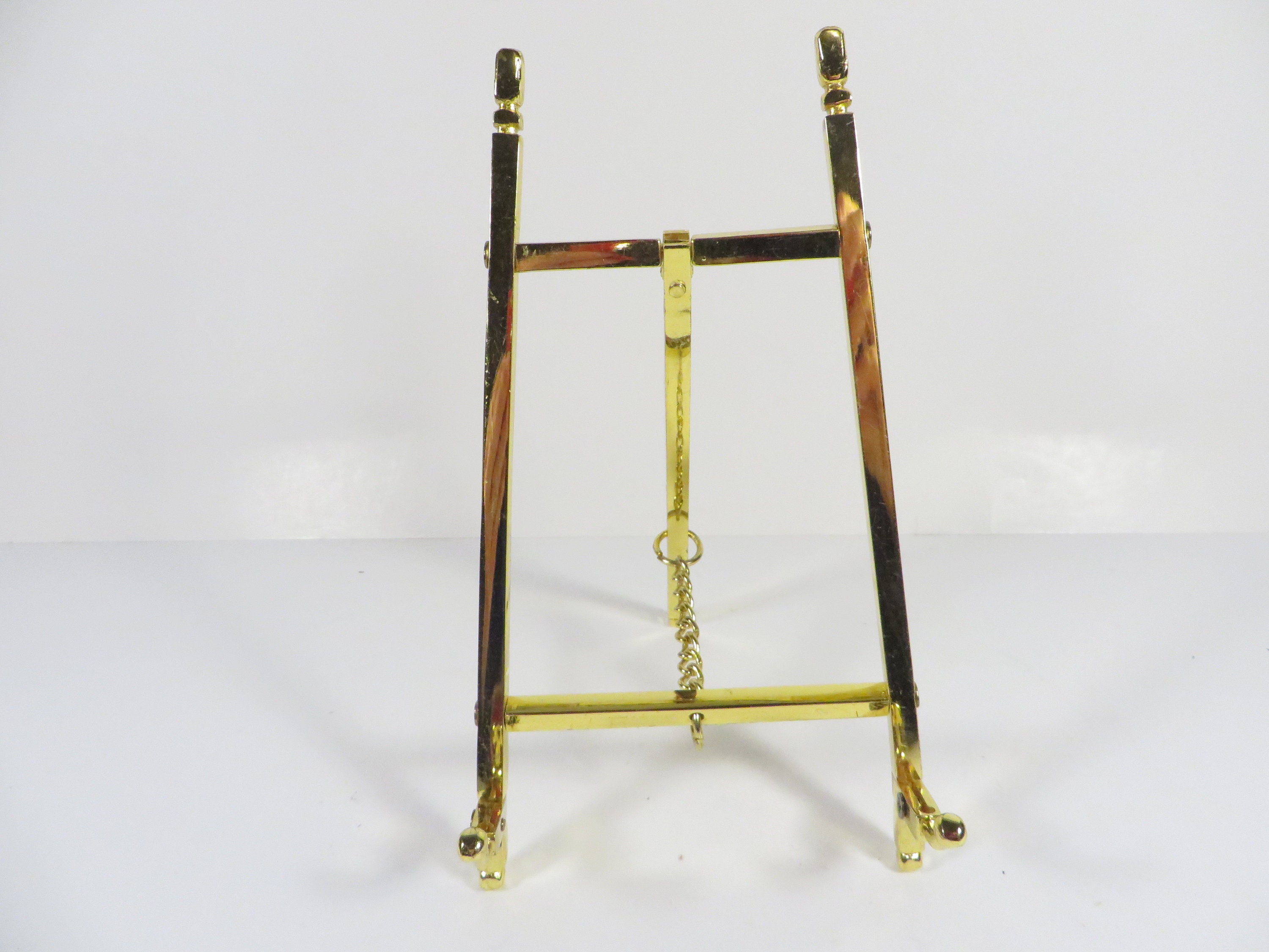 Decorative Metal Easel 10 Tall Display Stand Iron, Copper, Antique Brass  and Pewter 