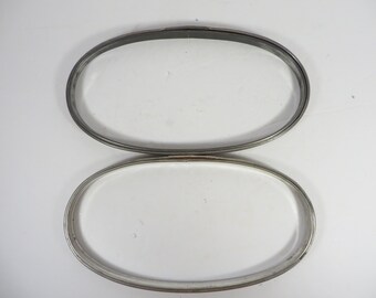 Vintage Metal Oval Embroidery Hoops - Set of 2  Metal Sewing Hoops