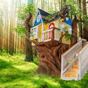 Victorian Tree House or Playhouse with Artificial Tree image 2