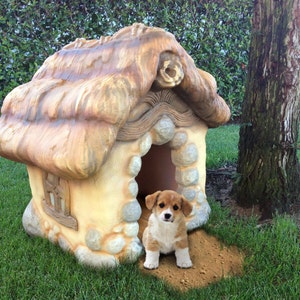 Storybook Style Carved Dog House image 1