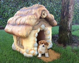 Storybook Style Carved Dog House